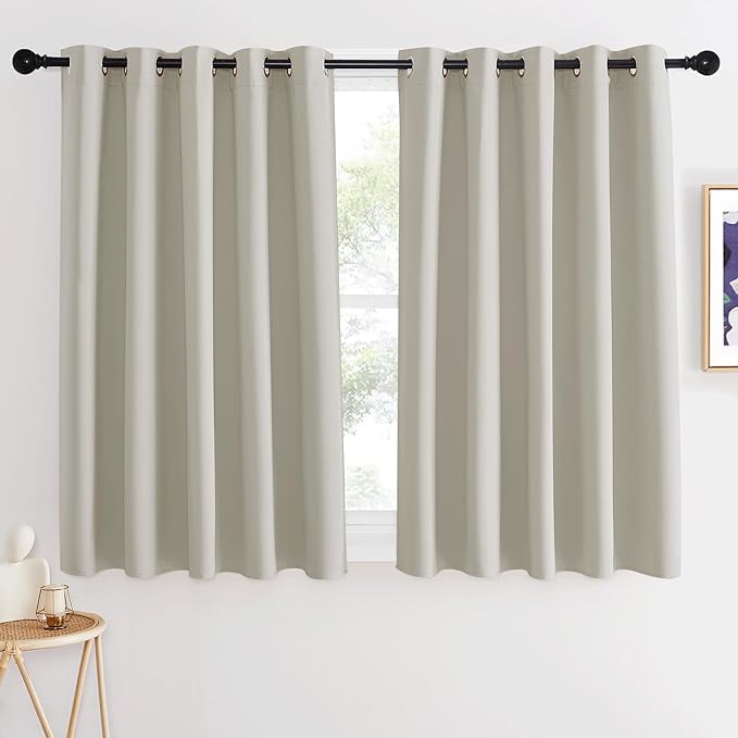NICETOWN Short Cafe Curtain 54 inch Length, Window Treatment Thermal Insulated by NICETOWN