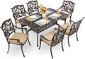7-Piece Cast Aluminum Patio Furniture, Patio Dining Set by Unknown