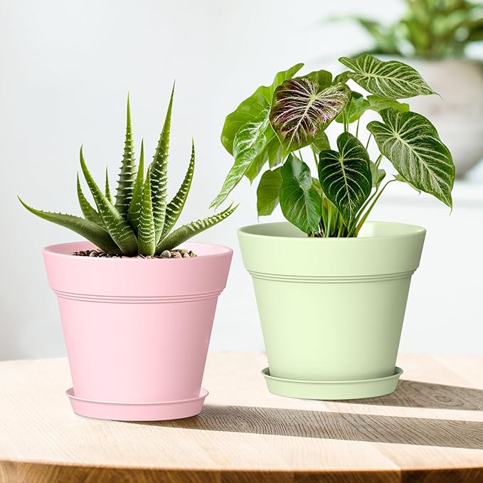 7 Inch Thick Plastic Plant Pots - Image 6