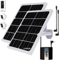 Solar Panel for Security Camera 2 in 1 Port 10W Ring Camera Solar Charger by Unknown