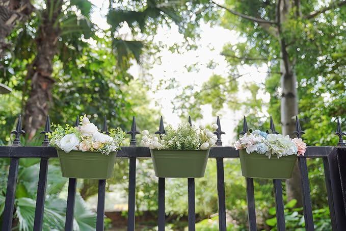 Dahey 10.5 Inch Metal Iron Hanging Flower Pots - Image 4