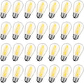28 Pack S14 Bulbs for Outdoor String Lights, Shatterproof LED Replacement Bulbs by GvvooHome
