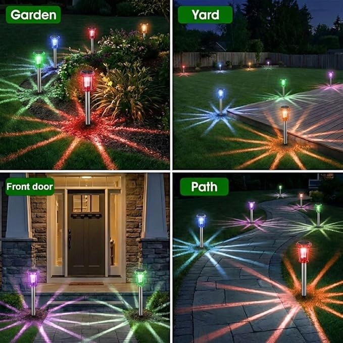 Solar Outdoor Lights, 10 Pack Solar Pathway Lights Outdoor Waterproof, - Image 3
