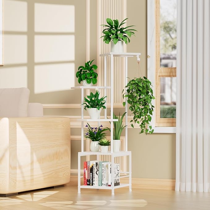 Plant Stand Indoor with Grow Light, 5-Tiered Tall Plant Stand Indoor, Metal - Image 8