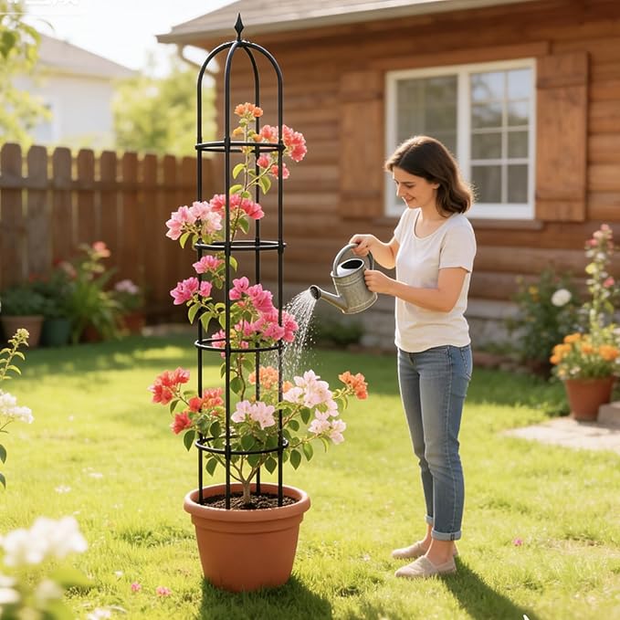 Garden Obelisk Trellis for Climbing Plants - Image 7