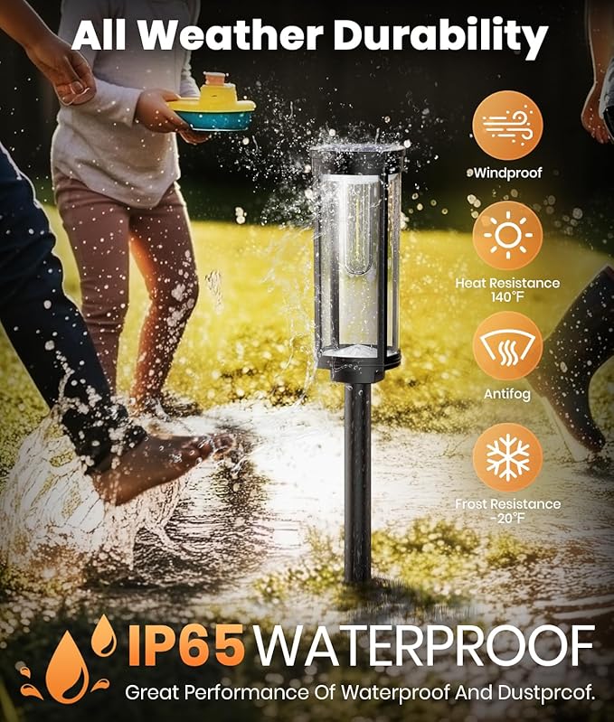 Solar Pathway Lights Outdoor Solar Lights Outdoor, IP65 Waterproof Auto On/Off - Image 5