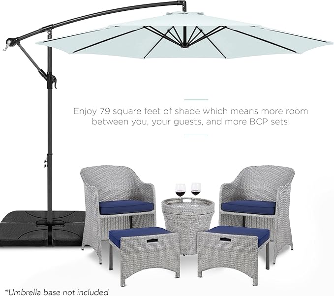 Best Choice Products 10ft Offset Cantilever Hanging Market Patio Umbrella - Image 2
