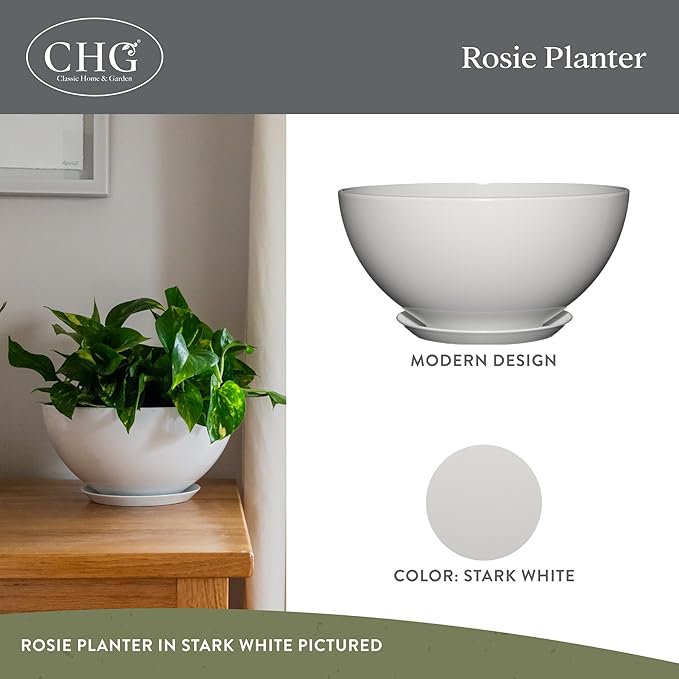 Classic Home and Garden Rosie Modern Planter w/Drainage - Image 2