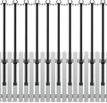10 Pack String Light Poles, 5Ft Light Poles by Mutovlin