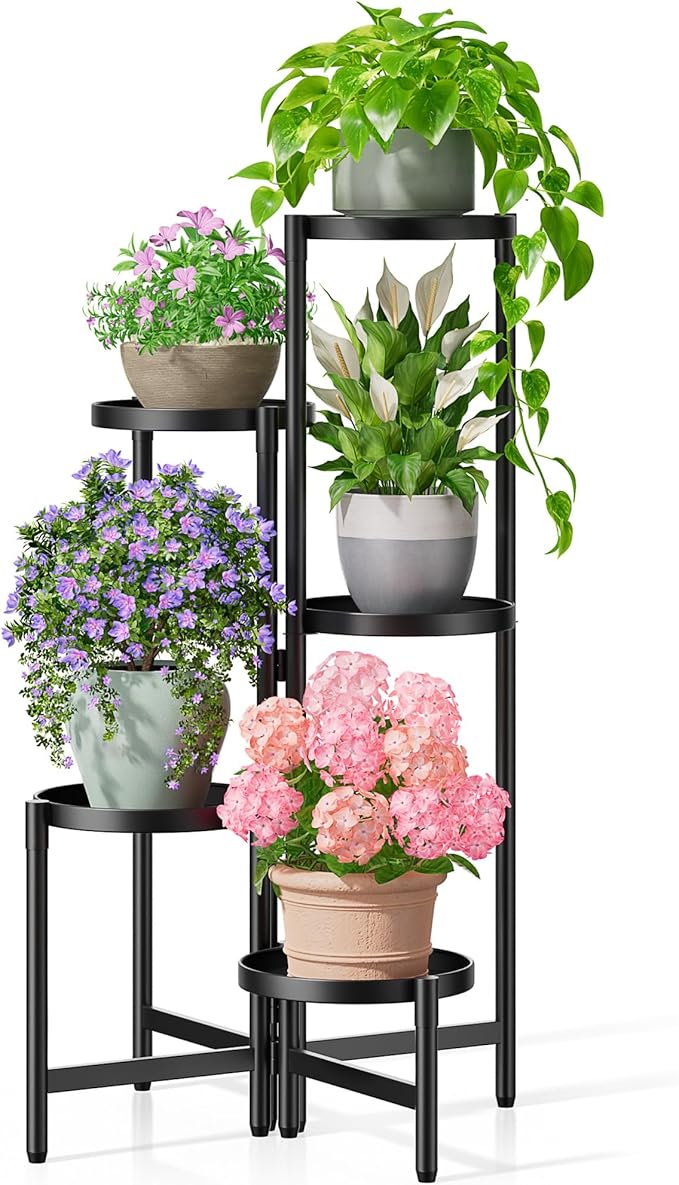 Tall Plant Stand Indoor Outdoor, Corner Metal Flower Pot Stands by Unknown