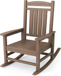KINGYES HDPE Outdoor Rocking Chair, Widened Seat Patio Rocking Chair, Oversized by KINGYES