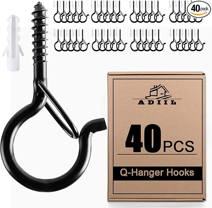 ADIIL 40 PCS Q Hanger Hooks by ADIIL