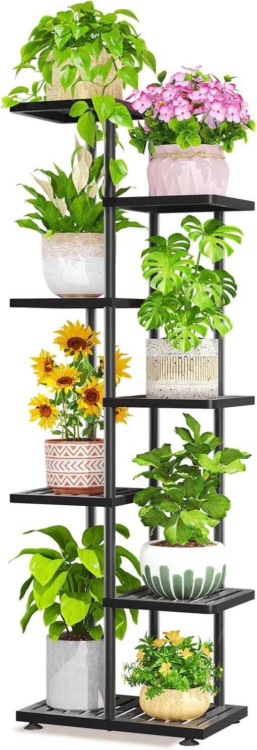 LASZOLA 6 Tier Plant Stand Indoors Outdoors by LASZOLA