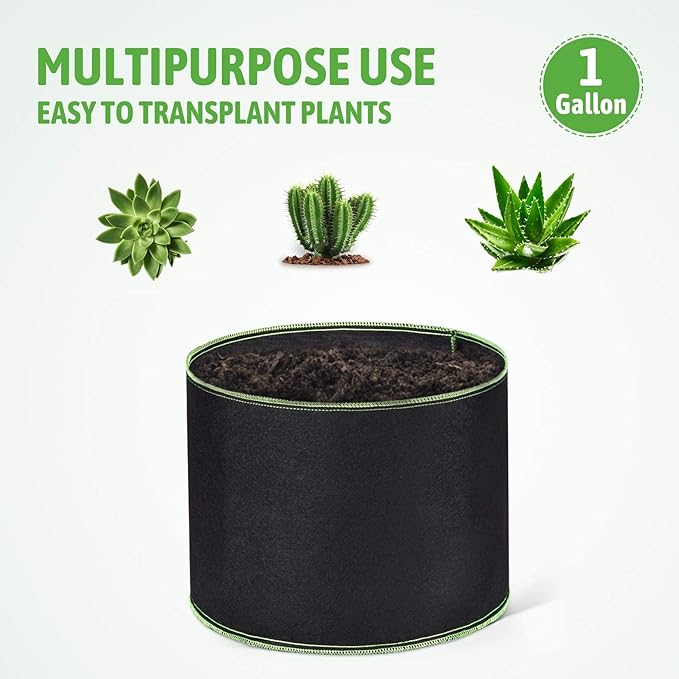 Delxo 20-Pack 1 Gallon Grow Bags, Garden Planting Bag - Image 5