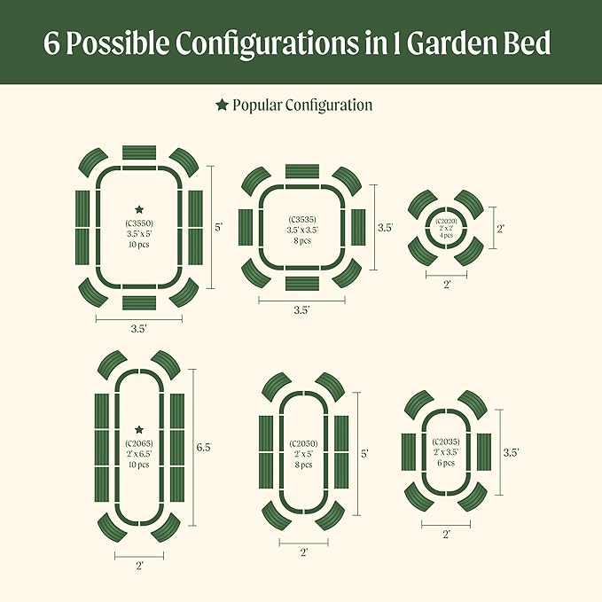 32" Extra Tall Raised Garden Bed Kits, 3.5 x 5 x 2.7ft Raised Planter Box - Image 4