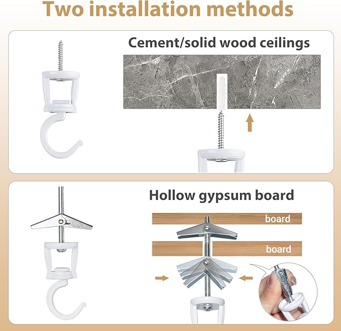 Mkono Ceiling Hooks for Hanging Plants, Heavy Duty Metal Plant Hanger for Drop - Image 5