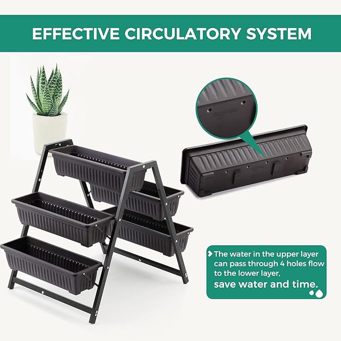 Raised Garden Planter Bed, Tiered Planter Stand - Image 3