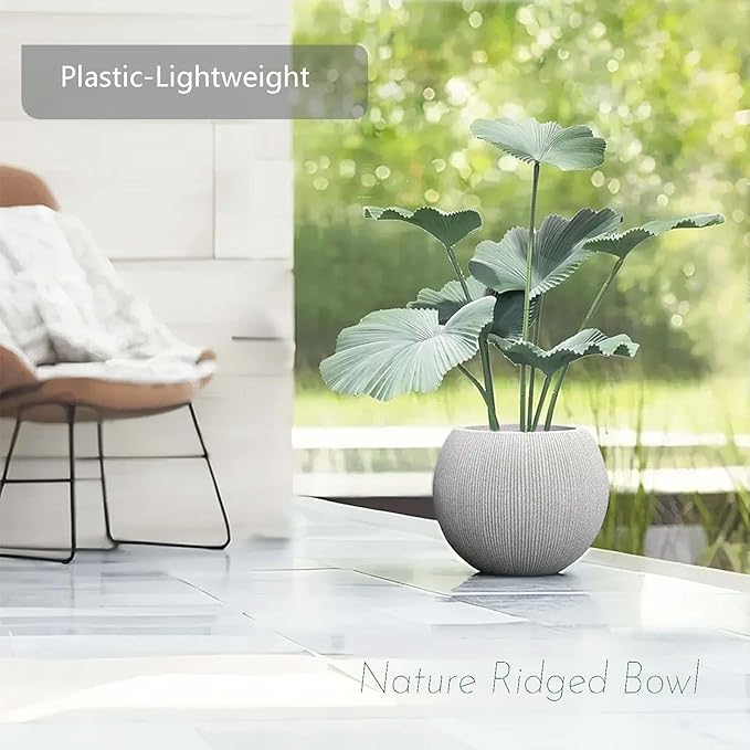 11.8" H X 14.5" D Round Plastic Planter - Image 8