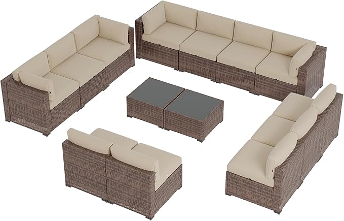 Aoxun Patio Furniture Sets, 14-Piece Outdoor Patio Furniture - Image 9