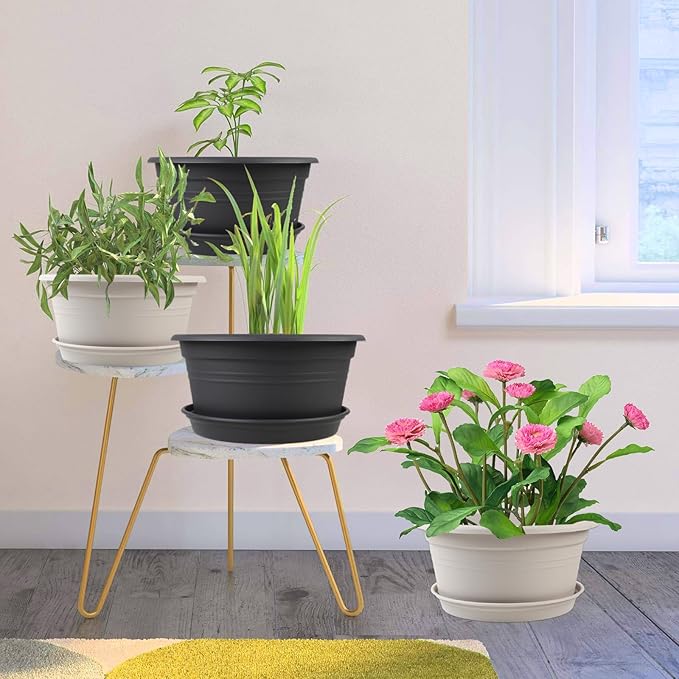 6 Pack 10 inch Plant Pot, Outdoor Pots - Image 4