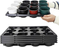 12 Cell Round Nursery Trays Thickened Durable Seedling Pots Shuttle Carrying by RooTrimmer