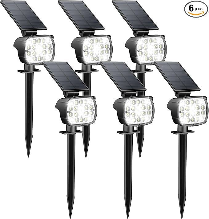 Kaxiida Solar Spot Lights Outdoor Waterproof by Home