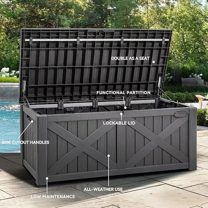 YITAHOME 150 Gallon Large Deck Box - Image 4