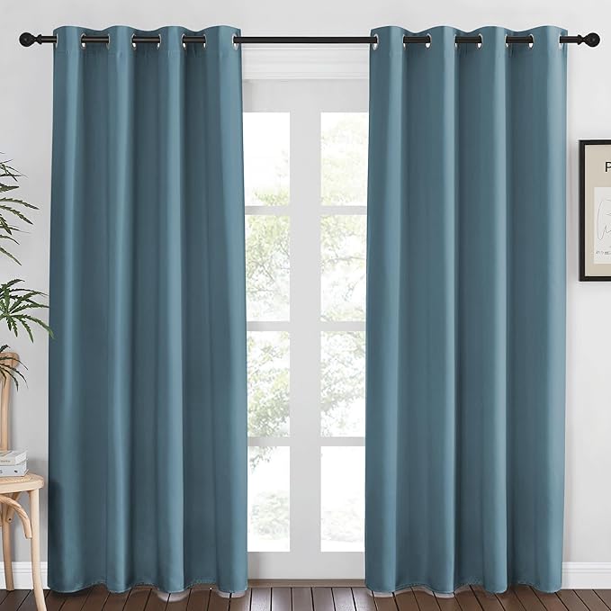 NICETOWN Blackout Curtains 84 Inch Length, Thermal Insulated Room Darkening by NICETOWN