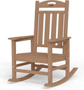 Oversized Rocking Chair Outdoor, High Back Porch Rocker Chair, HDPE All Weather by Suunyn