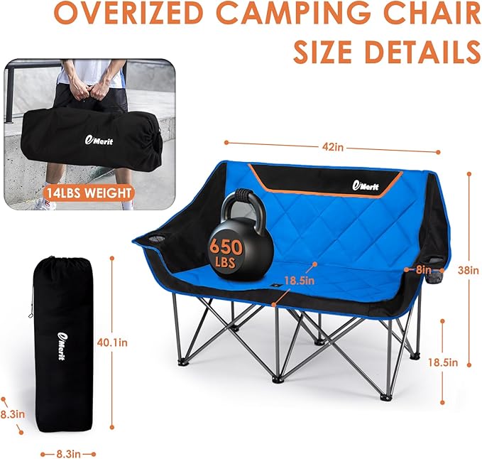 EMERIT Double Camping Chair Oversized Padded - Image 2