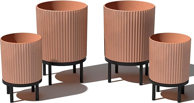 Veradek Demi Series Round Planter w/Stand by VeradekOutdoor