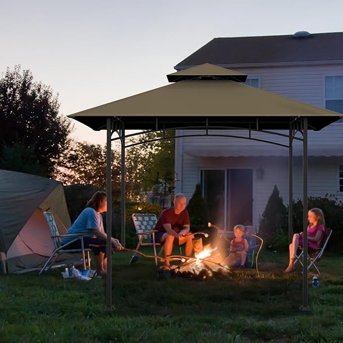 Grill Gazebo Replacement Top, 5 * 8 Outdoor BBQ Top Cover, Double Layer BBQ - Image 7