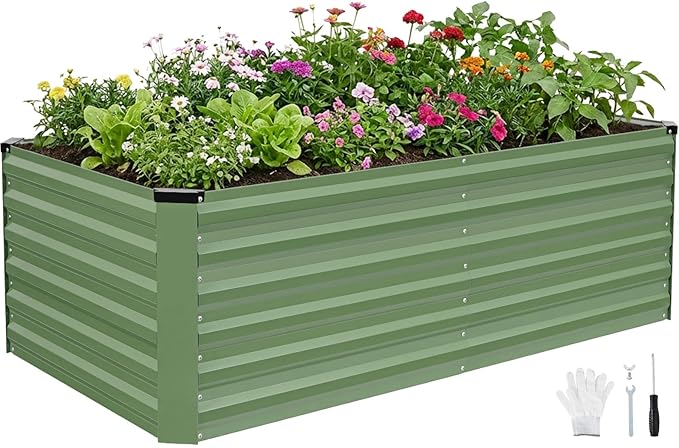 INNO STAGE 6x3x2ft Galvanized Raised Garden Bed, Raised Garden Bed Kit-Metal by INNOSTAGE