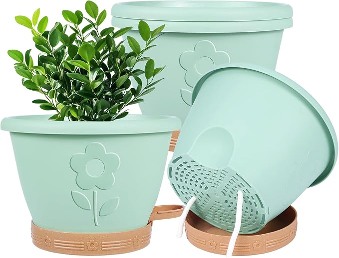 Plant Pots, Flower Pots for Indoor/Outdoor Plants, Self Watering Plastic by Unknown