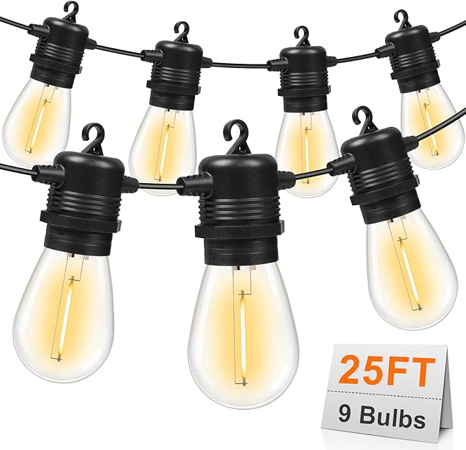 LED Outdoor String Lights 25FT by GvvooHome
