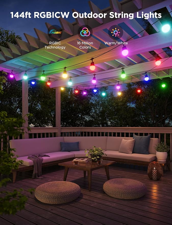Govee Smart Outdoor String Lights 2, 144ft Outdoor Lights - Image 6