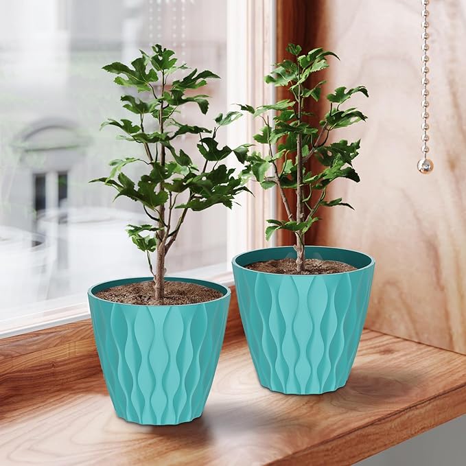 6 Pack 7 Inch Indoor Plant Pots - Image 8
