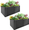 Land Guard 2 Pack 8×4×2ft Galvanized Raised Garden Bed Kit, Galvanized Planter by LandGuard