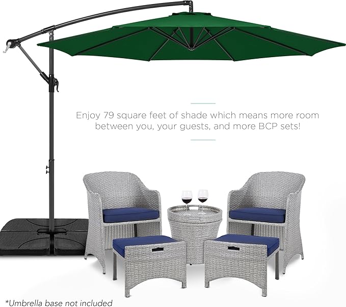 Best Choice Products 10ft Offset Cantilever Hanging Market Patio Umbrella - Image 2