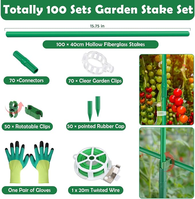 Cludoo 342PCS Garden Stakes Set - Image 2