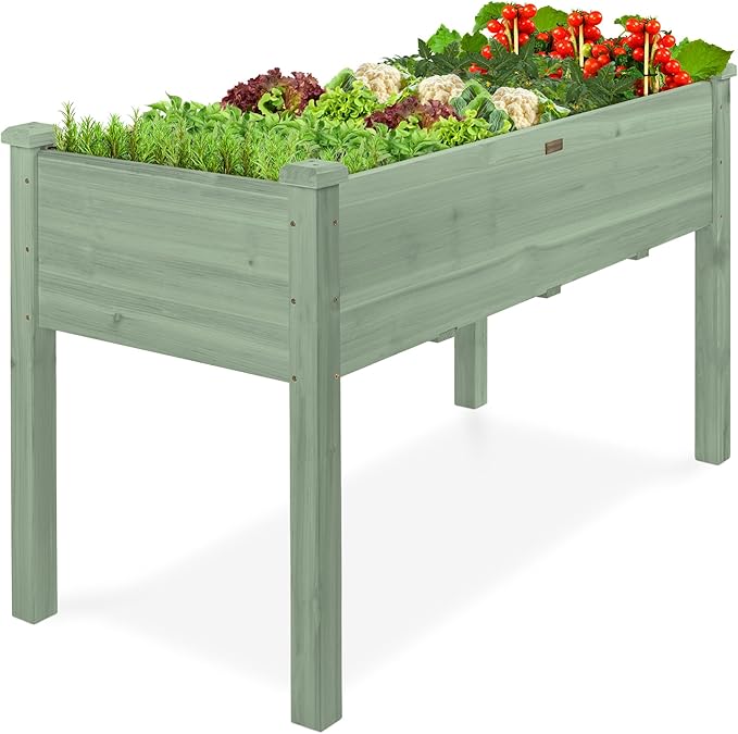 Best Choice Products 48x24x30in Raised Garden Bed, Elevated Wood Planter Box by BestChoiceProducts