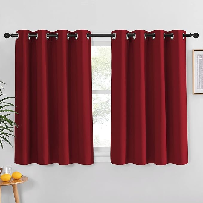 NICETOWN Burgundy Blackout Curtain Grommet by NICETOWN
