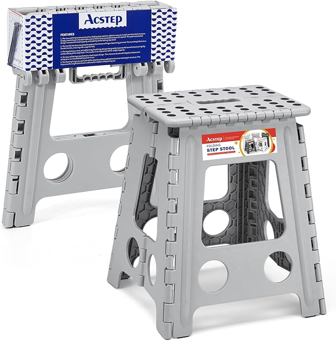 ACSTEP Folding Step Stool 16 Inch Heavy Duty Step Stool Foldable by ACSTEP