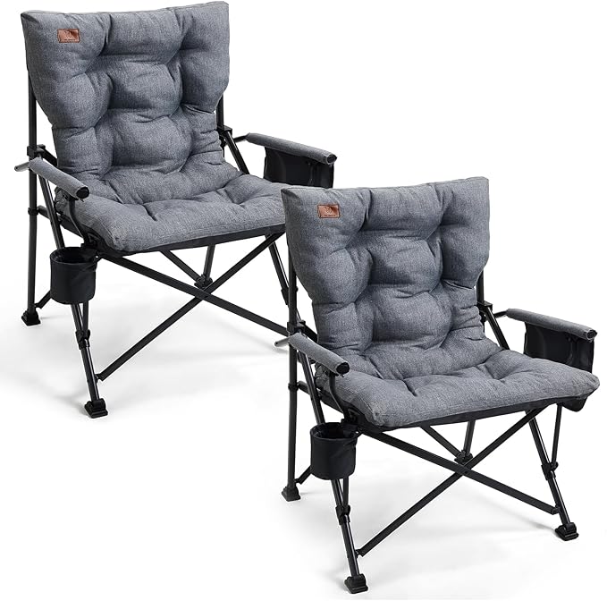 EVER ADVANCED Padded Oversized Folding Camping Chair by EVERADVANCED