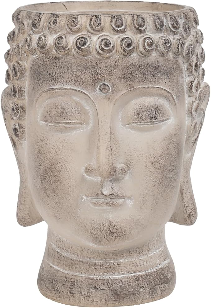 Buddha - Face Flower Pot - Head Planters - Garden Statue - Cactus Succulents - Image 2