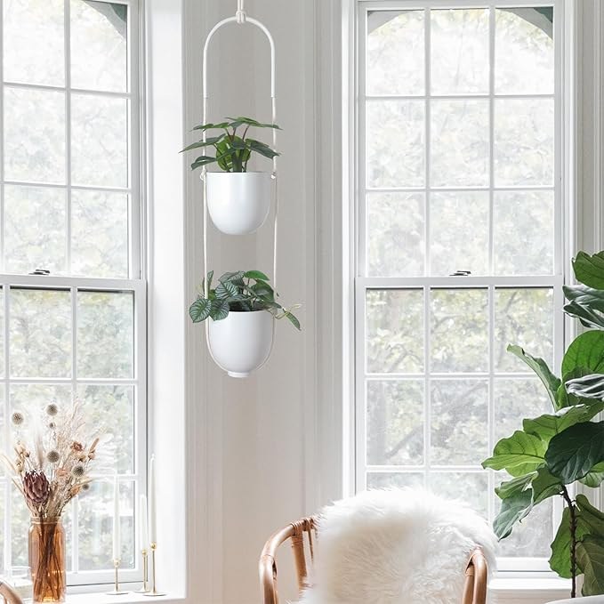 Hanging Planters 2 Tiers Metal Plant Hangers - Image 3