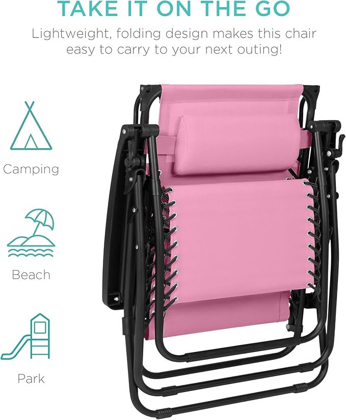 Best Choice Products 30” Wide Folding Zero Gravity Outdoor Recliner Patio - Image 9