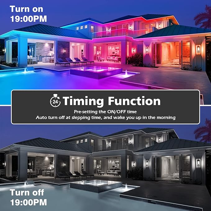 FBZ 100Ft Outdoor Waterproof LED Strip Lights, Music Sync RGB IP65 Led Lights - Image 6
