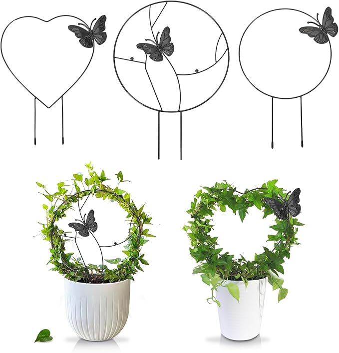 3Pack Trellis for Climbing Plants Indoor, Rust-Proof Trellis for Indoor Potted by DOTFOOT