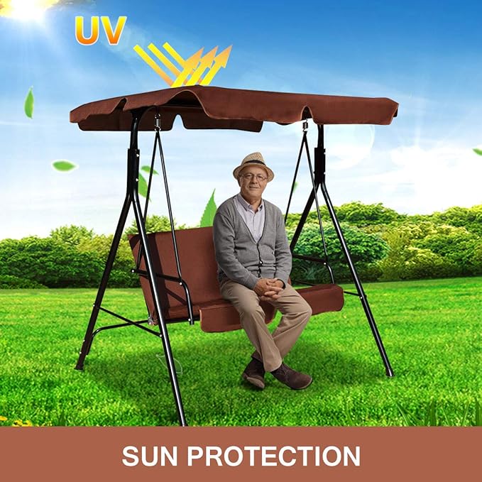Tangkula 2 Person Porch Swing, Outdoor Swing - Image 6